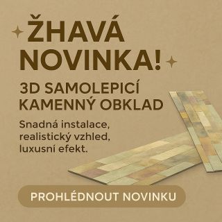 ✨ ŽHAVÁ NOVINKA NA ESHOPU! ✨ Od 13. 9. 2025 u nás najdete revoluční 3D samolepicí kamenný obklad – moderní a cenově...