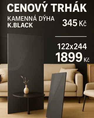 🔥 CENOVÝ TRHÁK – KAMENNÁ DÝHA K.BLACK 🔥 Luxusní vzhled přírodního kamene za bezkonkurenční cenu! 💣 Ultratenká dýha (pouze...